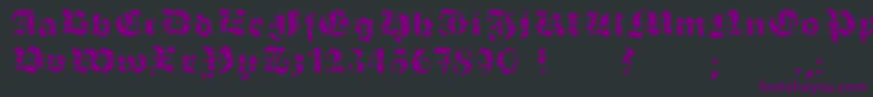 GrobehandF Font – Purple Fonts on Black Background