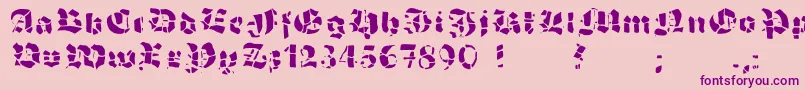GrobehandF Font – Purple Fonts on Pink Background