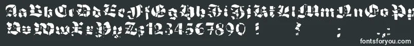 GrobehandF Font – White Fonts on Black Background