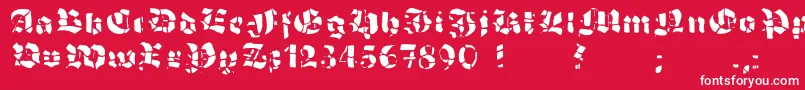 fuente GrobehandF – Fuentes Blancas Sobre Fondo Rojo