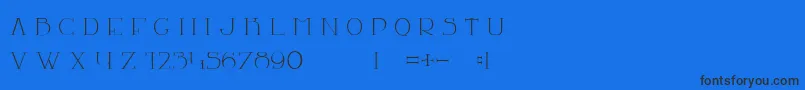 LaChambre77 Font – Black Fonts on Blue Background