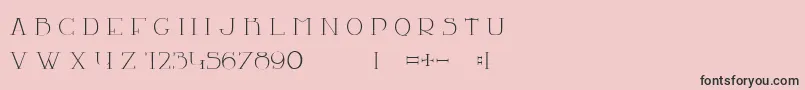 フォントLaChambre77 – ピンクの背景に黒い文字