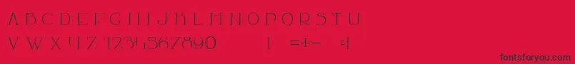 LaChambre77 Font – Black Fonts on Red Background
