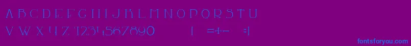 LaChambre77 Font – Blue Fonts on Purple Background