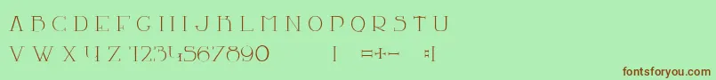 LaChambre77 Font – Brown Fonts on Green Background