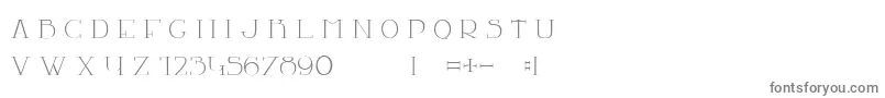 フォントLaChambre77 – 白い背景に灰色の文字