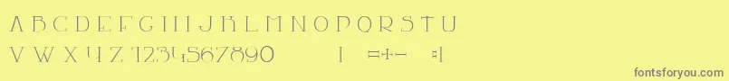 LaChambre77 Font – Gray Fonts on Yellow Background