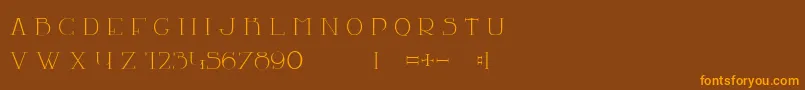 LaChambre77 Font – Orange Fonts on Brown Background