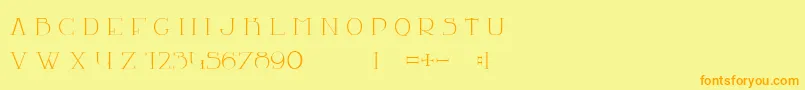 LaChambre77 Font – Orange Fonts on Yellow Background