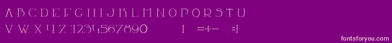 LaChambre77 Font – Pink Fonts on Purple Background