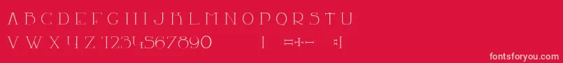 LaChambre77 Font – Pink Fonts on Red Background