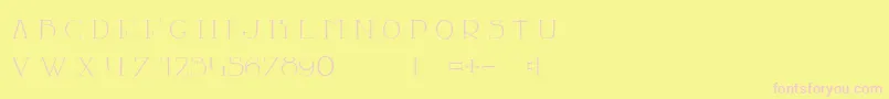 LaChambre77 Font – Pink Fonts on Yellow Background