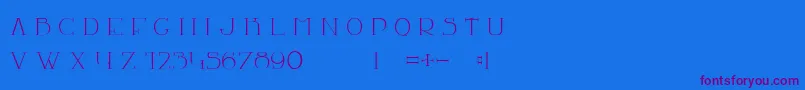 LaChambre77 Font – Purple Fonts on Blue Background
