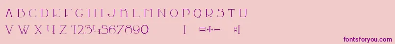 LaChambre77 Font – Purple Fonts on Pink Background