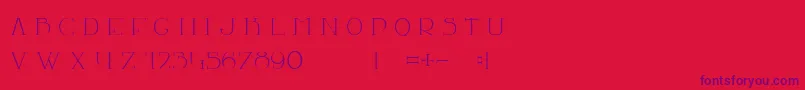 Шрифт LaChambre77 – фиолетовые шрифты на красном фоне