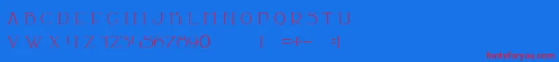 Шрифт LaChambre77 – красные шрифты на синем фоне