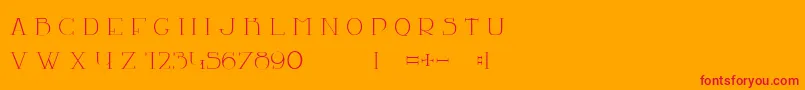 LaChambre77 Font – Red Fonts on Orange Background