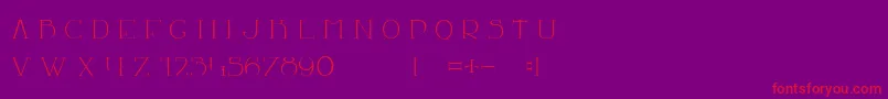 LaChambre77 Font – Red Fonts on Purple Background