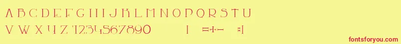 LaChambre77 Font – Red Fonts on Yellow Background