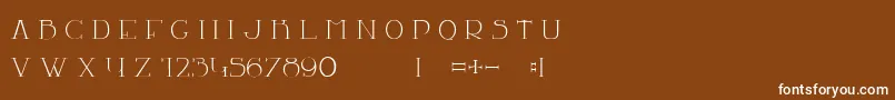 LaChambre77 Font – White Fonts on Brown Background