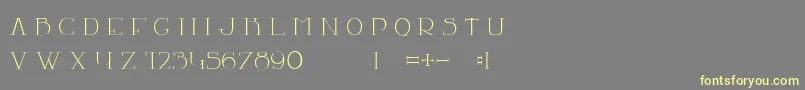 LaChambre77 Font – Yellow Fonts on Gray Background