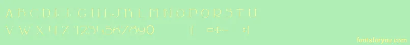 LaChambre77 Font – Yellow Fonts on Green Background