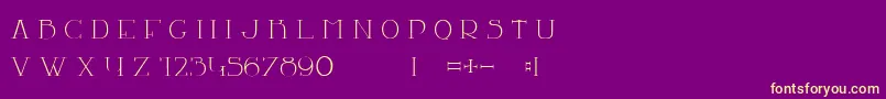 LaChambre77 Font – Yellow Fonts on Purple Background