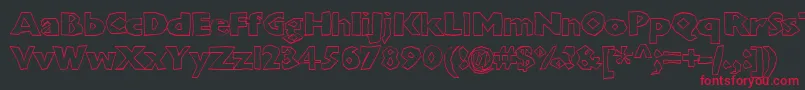 Chunkoblockooutlineheavy Font – Red Fonts on Black Background