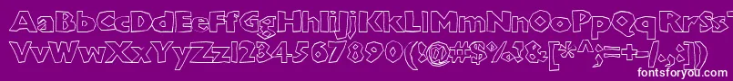 Chunkoblockooutlineheavy Font – White Fonts on Purple Background