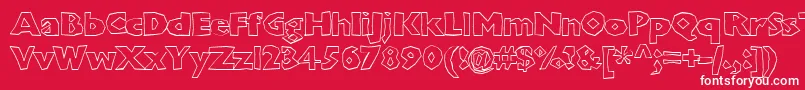 Chunkoblockooutlineheavy Font – White Fonts on Red Background