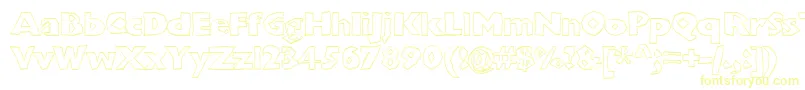 フォントChunkoblockooutlineheavy – 黄色のフォント