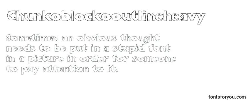 Review of the Chunkoblockooutlineheavy Font