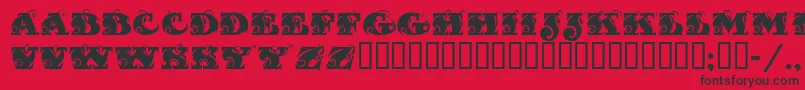 Fantasticmf Font – Black Fonts on Red Background