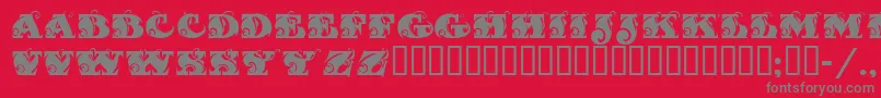 Fantasticmf Font – Gray Fonts on Red Background