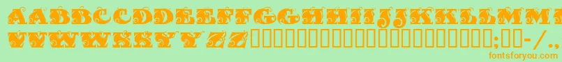 Fantasticmf Font – Orange Fonts on Green Background