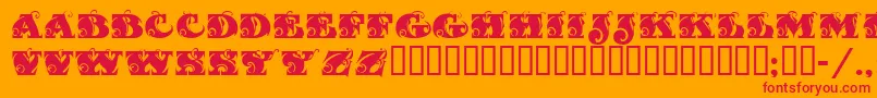 Fantasticmf Font – Red Fonts on Orange Background