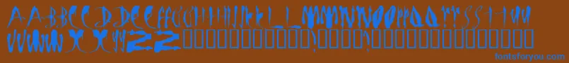 More about LmsBloodyBrujah Font LmsBloodyBrujah Font – Blue Fonts on Brown Background