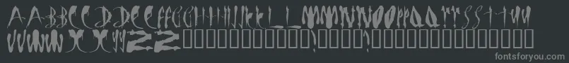 LmsBloodyBrujah Font – Gray Fonts on Black Background