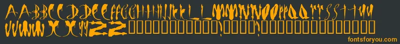 LmsBloodyBrujah Font – Orange Fonts on Black Background