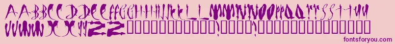 LmsBloodyBrujah Font – Purple Fonts on Pink Background