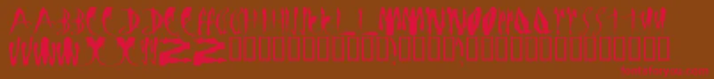 LmsBloodyBrujah Font – Red Fonts on Brown Background