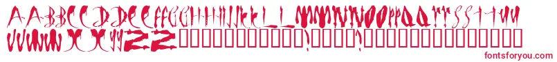 LmsBloodyBrujah Font – Red Fonts on White Background