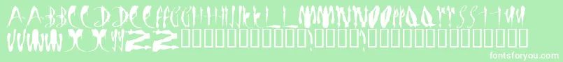 LmsBloodyBrujah Font – White Fonts on Green Background