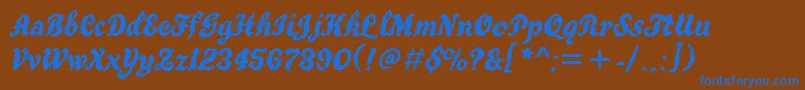 Tgt76C Font – Blue Fonts on Brown Background