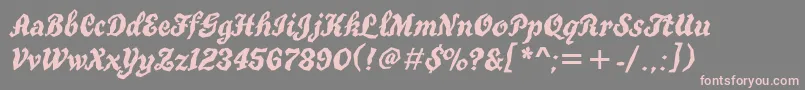 Tgt76C Font – Pink Fonts on Gray Background