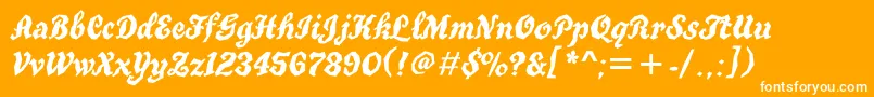 Tgt76C Font – White Fonts on Orange Background