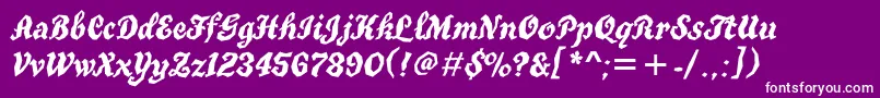 Tgt76C Font – White Fonts on Purple Background