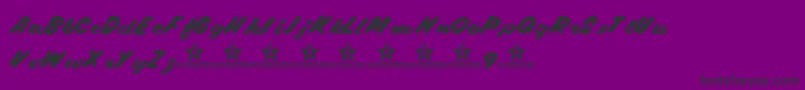 Cabriolet Font – Black Fonts on Purple Background