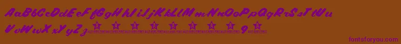 Cabriolet Font – Purple Fonts on Brown Background