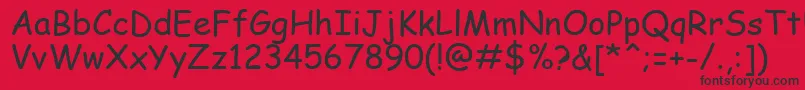 Comic0 Font – Black Fonts on Red Background